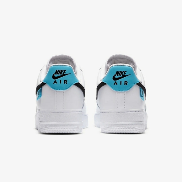 Nike Air Force 1 '07LV8 White/Blue Fury/Black - Picture 5 of 6